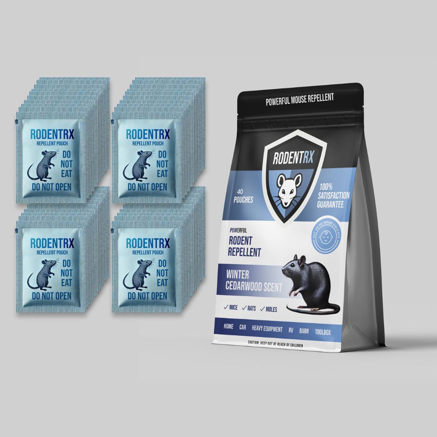 Keeps Mice Away, Safe for Pets & Kids - Repellent Pouches