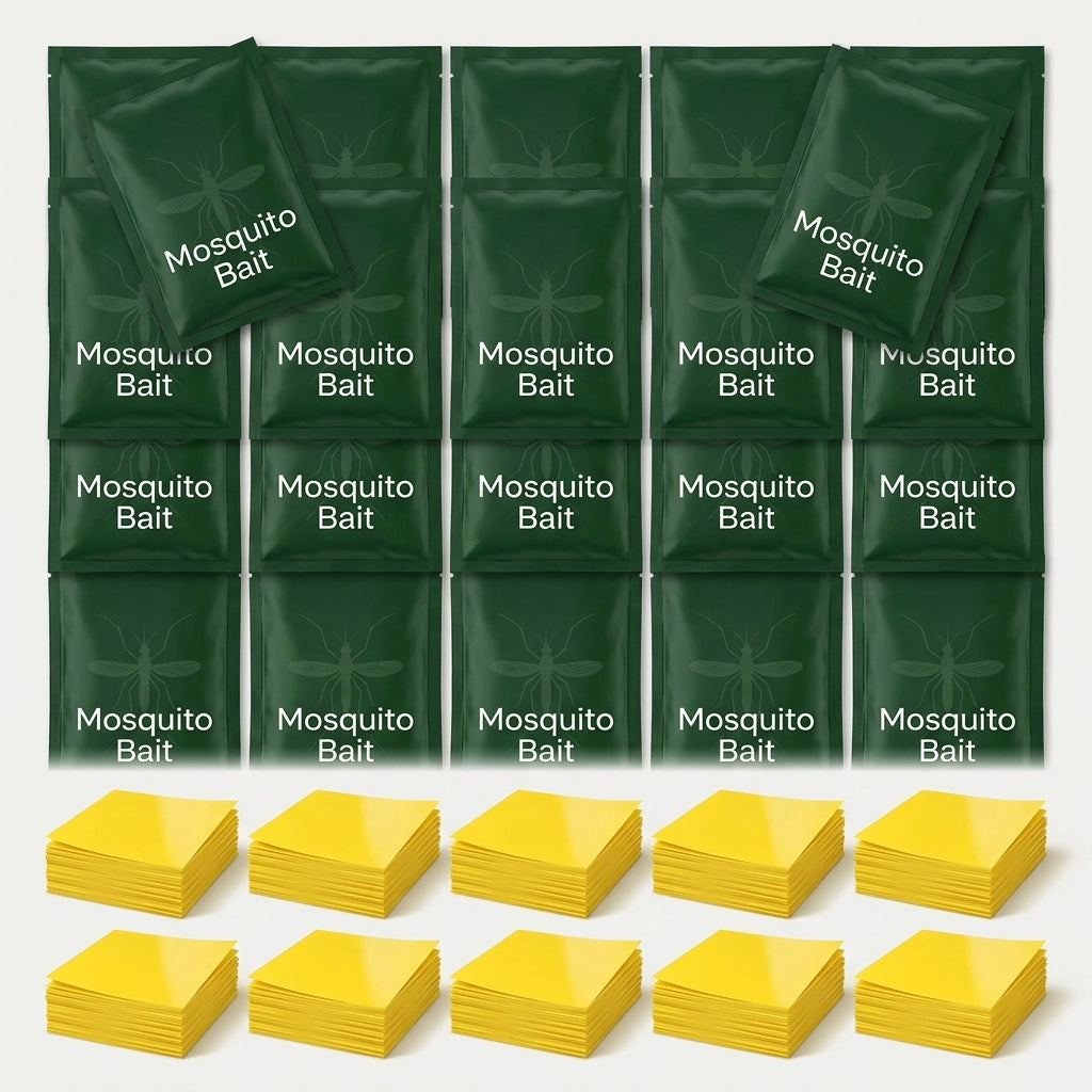 Mosquito trap refill 10-pack — 30 mosquito bait packs and 90 yellow sticky traps, full season supply