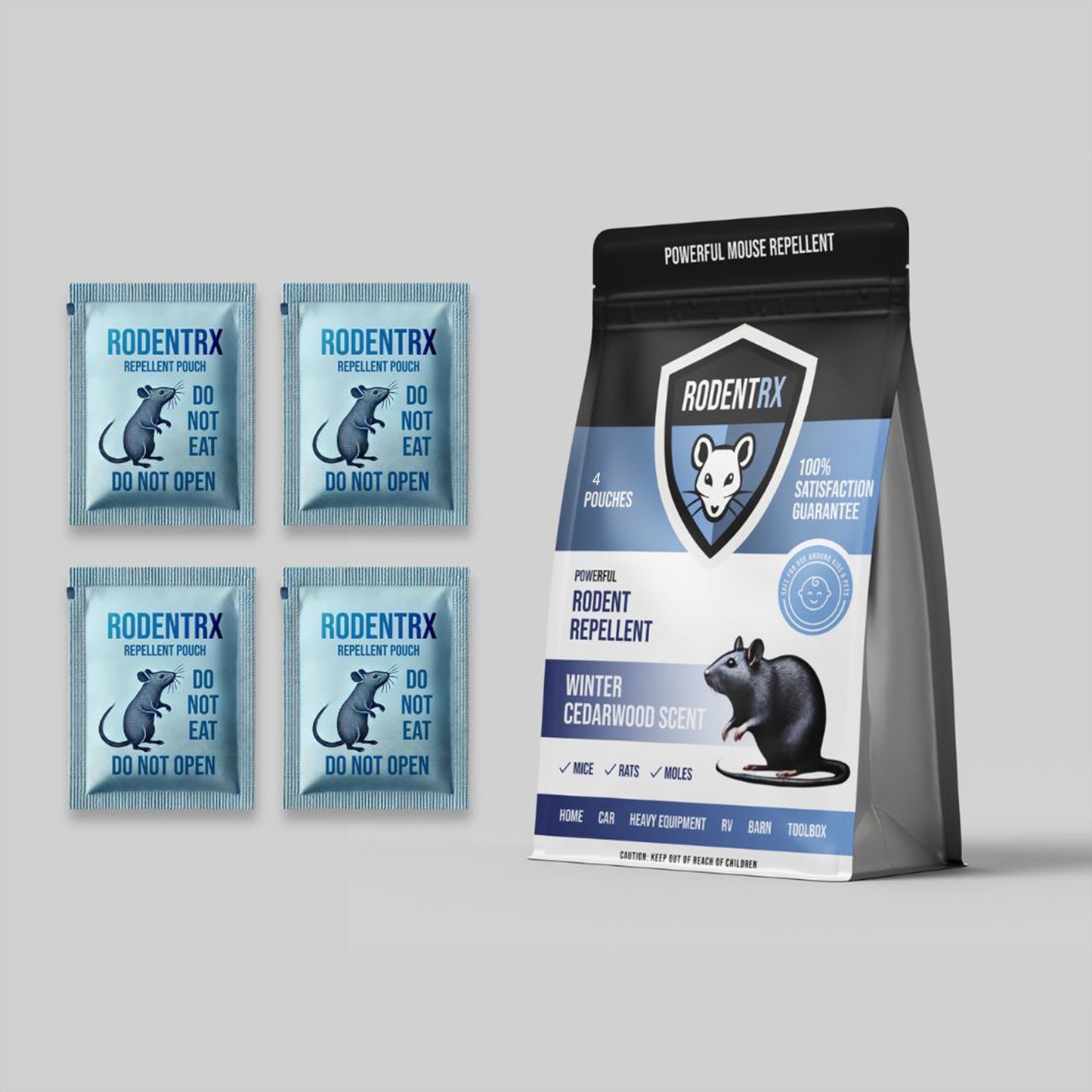 Keeps Mice Away, Safe for Kids & Pets - Repellent Pouches