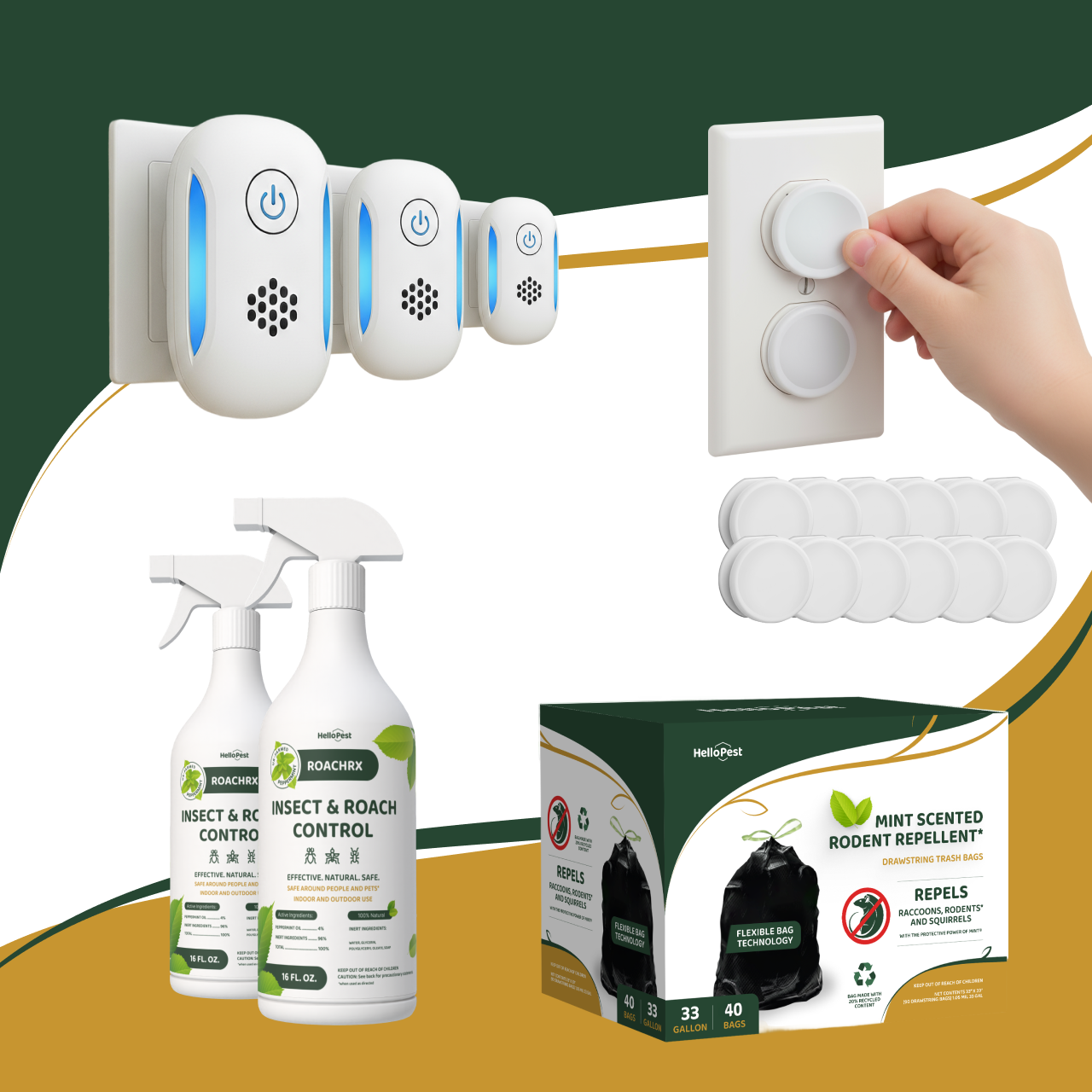 Try RoachRx - Keeps Roaches & Insects Away Safe for Kids & Pets
