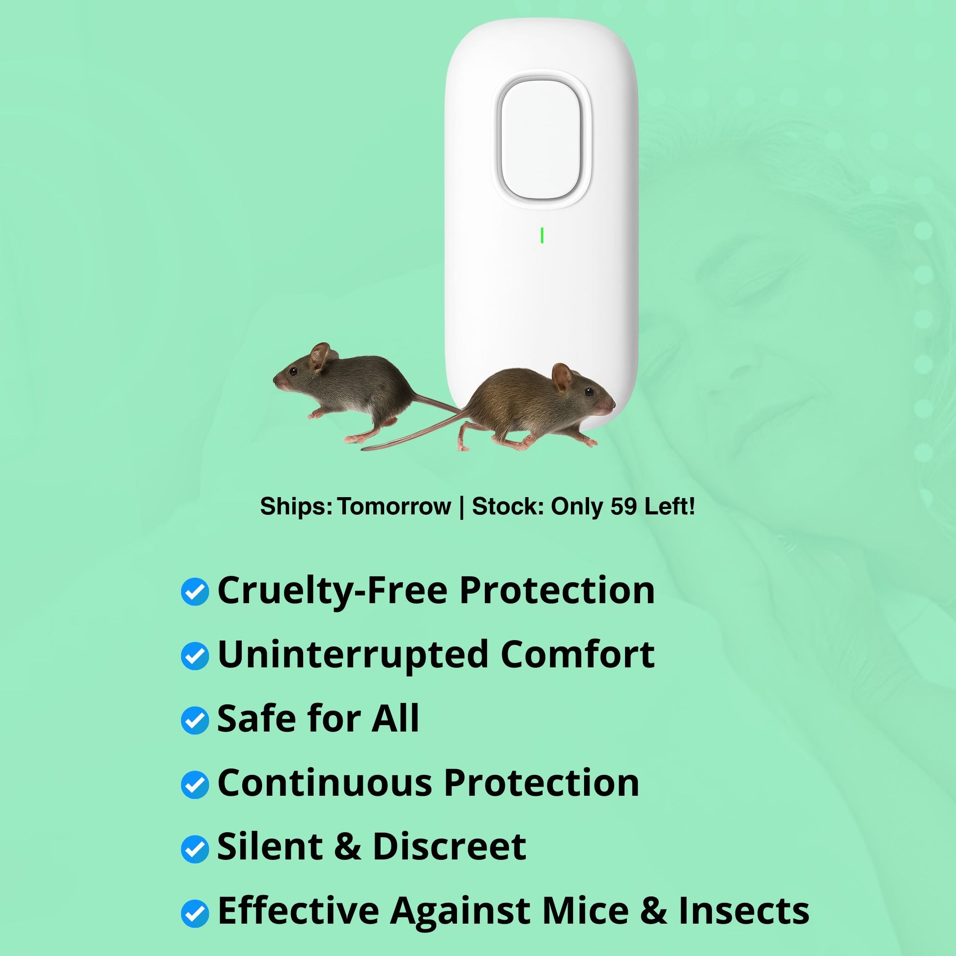 RodentPulse - Keeps Mice & Rodents Away Safe for Kids & Pets