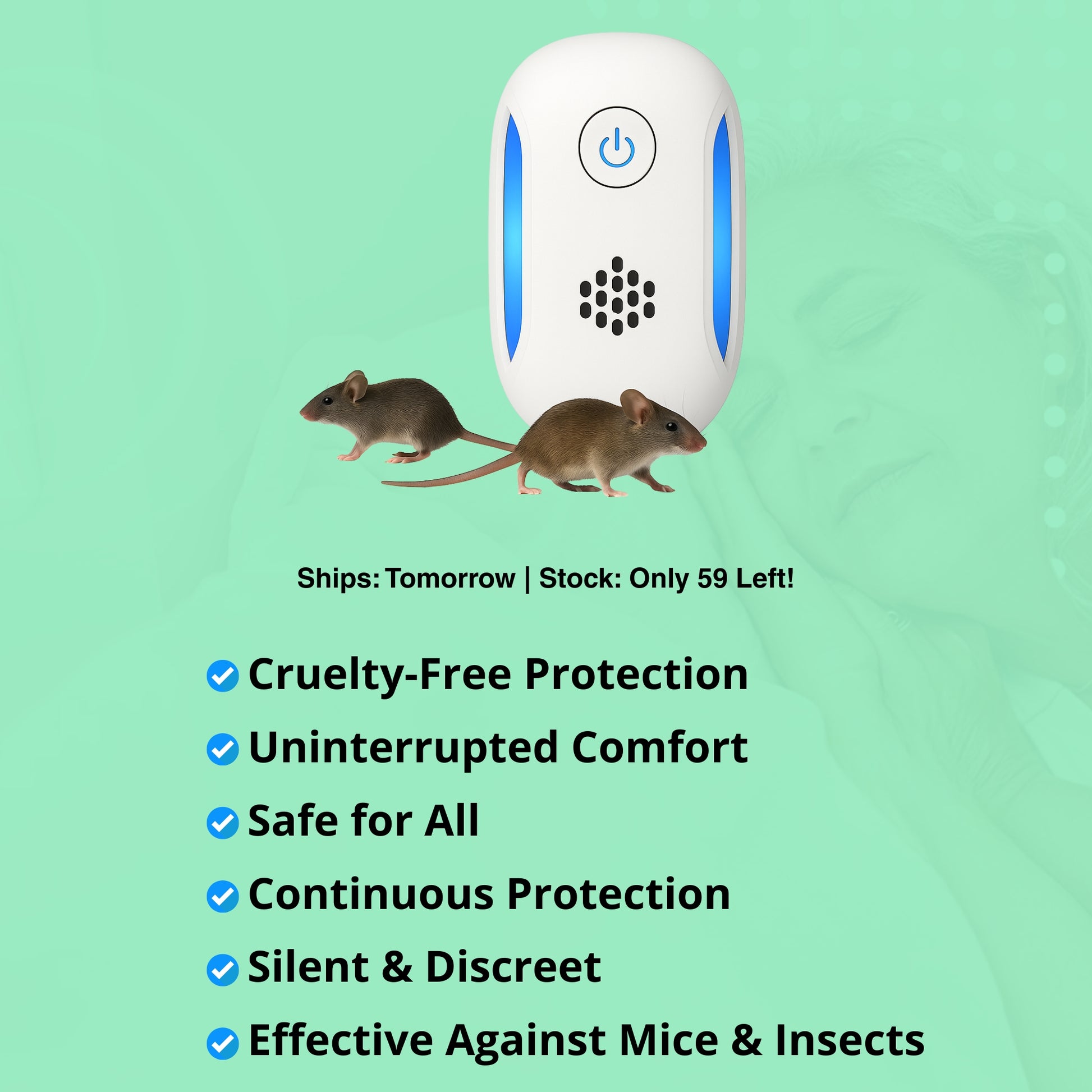 RodentPulse - Keeps Mice & Rodents Away Safe for Kids & Pets