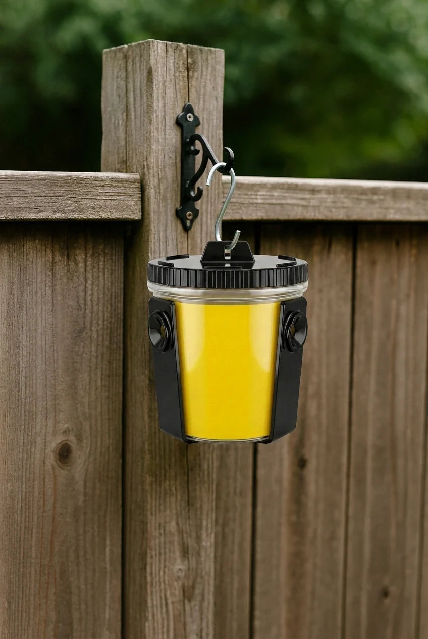 Mosquito Trap on fence